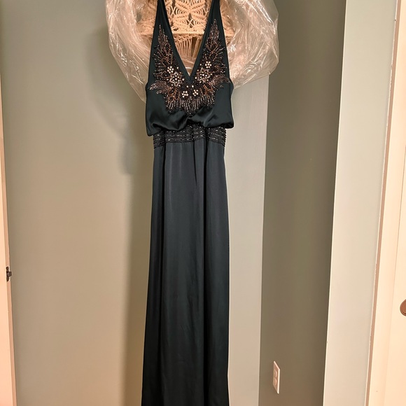 NWT Free People & Candela Satin Jeweled Maxi Gown Size 6 - Picture 11 of 12